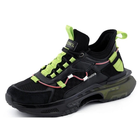 NEW MAZINO TITANIUM-075 Men’s LOW TOP SNEAKERS BLACK / LIME Size 11 main image 9